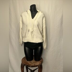 CENTRAL PARK WEST/ NEW YORK Anthropologie Hooded Pullover Sweater Size S N2